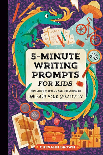 5-Minute Writing Prompts for Kids: Fun Story Starters and Questions to Unleash Your Creativity cover image