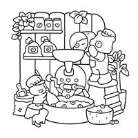 Cozy Cafe: Coloring Book for Adults and Kids (Cozy Spaces Coloring), Coco Wyo