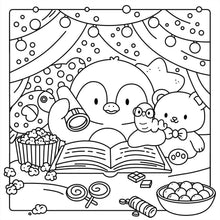 Little Bookworm: A Cozy Coloring Book: Comforting Scenes Portrayed by Axolotls, Capybaras, and Cute Critters