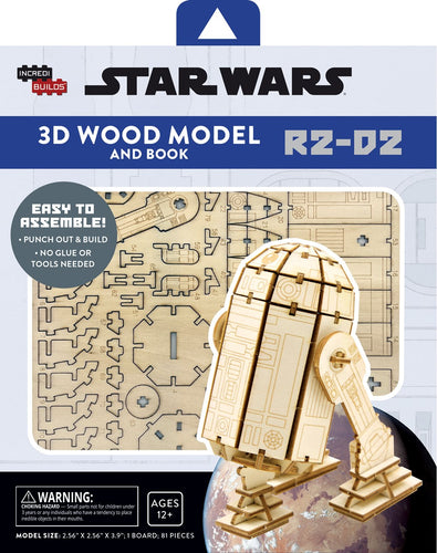 IncrediBuilds: Star Wars R2-D2 3D Wood Model and Book