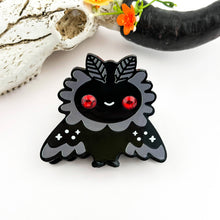 Mothman Rhinestone Acetate Hair Claw Clip: Black