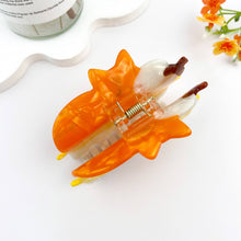 🦊 Cozy Fox & Maple Leaf Hair Claw – Autumn Acetate Charm 🍁: Orange