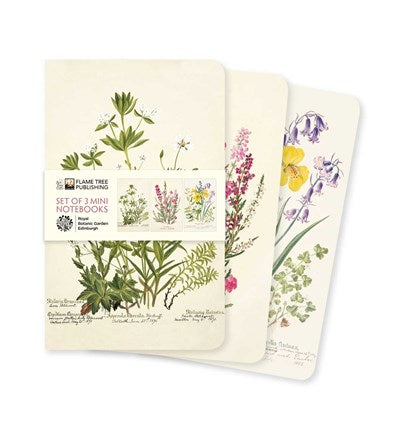 Royal Botanic Garden Edinburgh Set Of Three Mini Notebooks