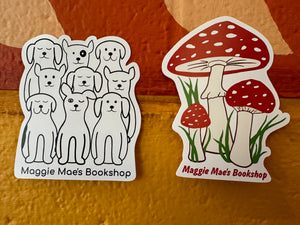 Maggie Mae's Bookshop Dogs  Stickers