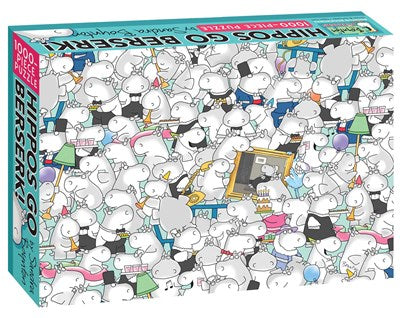 Hippos Go Berserk! : 1000-Piece Puzzle by Boynton