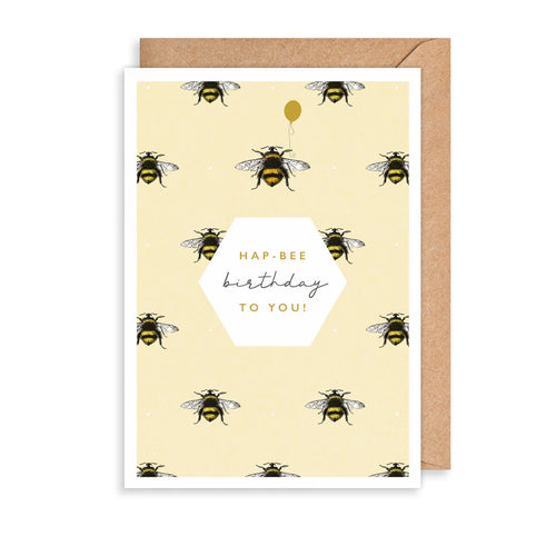 Hap-Bee Birthday Greetings Card