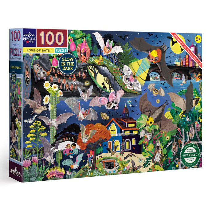 Love of Bats 100 Piece Puzzle - Glows in the Dark