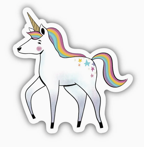 Unicorn Rainbow Mane Fairytale Sticker