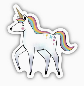 Unicorn Rainbow Mane Fairytale Sticker