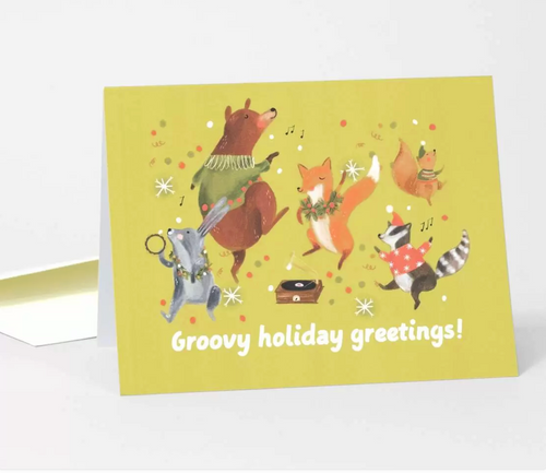 Groovy Holiday Greetings Card
