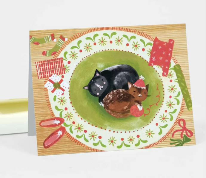 Holiday Kittens Notecard and Envelope