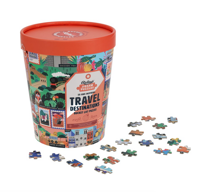 Travel Destinations Bucket List 1000-Piece Puzzle