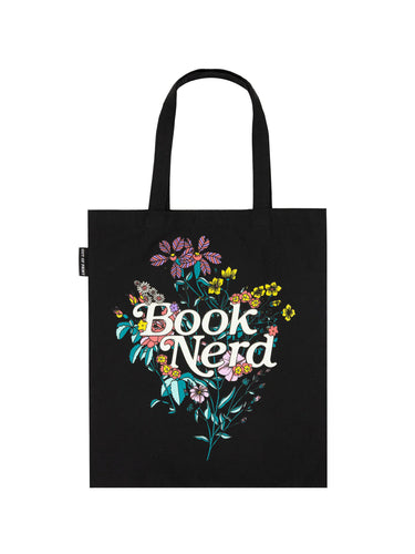 Book Nerd Floral Tote Bag