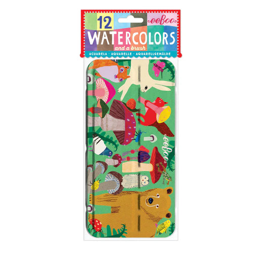 Mushroom 12 Watercolors Tin