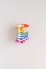 Booked Solid Book Stack Hair Claw for Readers in Rainbow