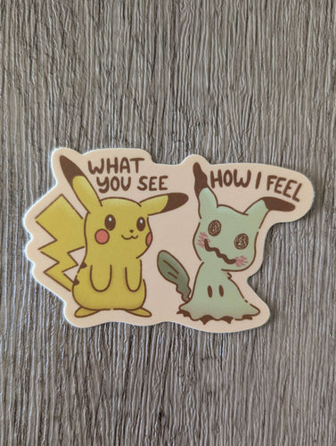 Pikachu Mimikyu Masked - Cute Pokémon Nintendo Vinyl Sticker