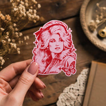 Dolly Parton Pink Retro Country Music Vinyl Sticker