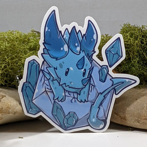 Polyhedral Dice Baby Ice Dragon Sticker