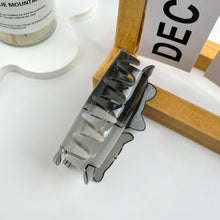 Cat Graffiti Animal Acrylic Hair Claw Clip: Black and Grey