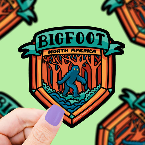 Big Foot Cryptid  Location Sighting Vinyl Sticker