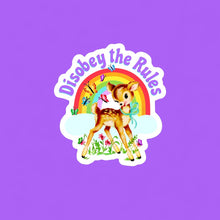 Disobey the Rules Sarcastic Vintage Sticker