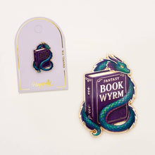 Book Wyrm Dragon Enamel Pin