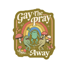Gay The Pray Away Frog Circle Vinyl Sticker