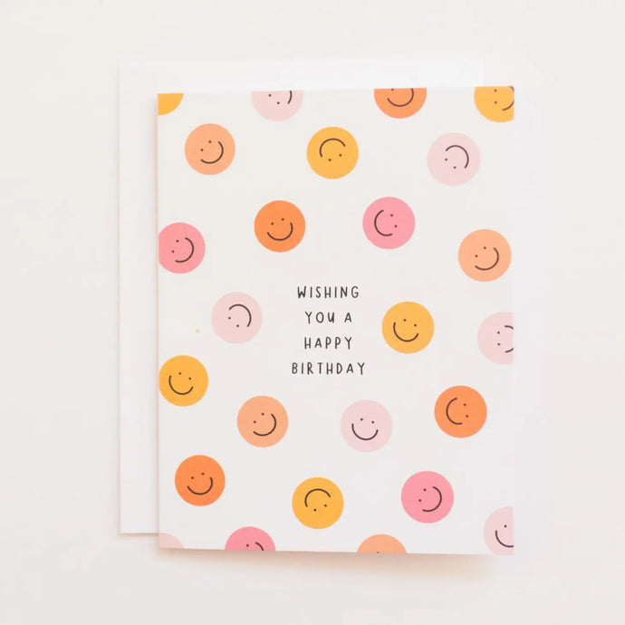 Happy Birthday Smiley Faces Greeting Card