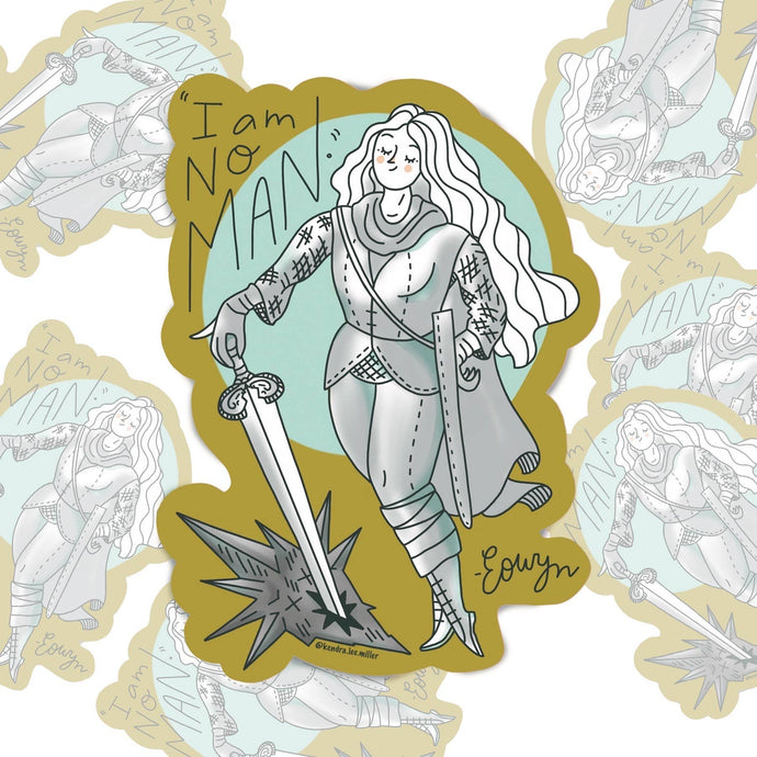 I Am No Man LOTR Vinyl Sticker