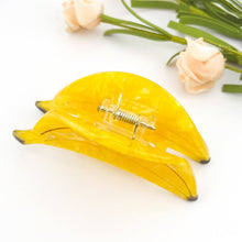 Yellow Banana Acetate Hair Claw Clip, Fruit Hair Accessory: Yellow