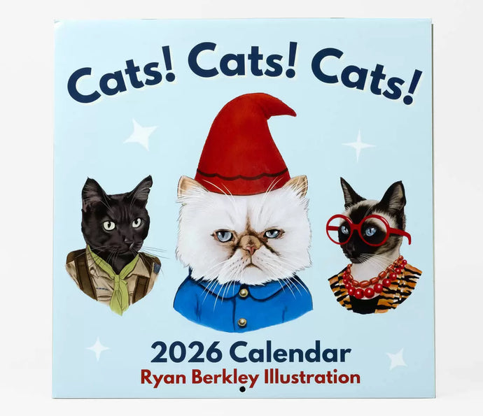 Cats! Cats! Cats! 2026 Calendar by Ryan Berkley Illustration