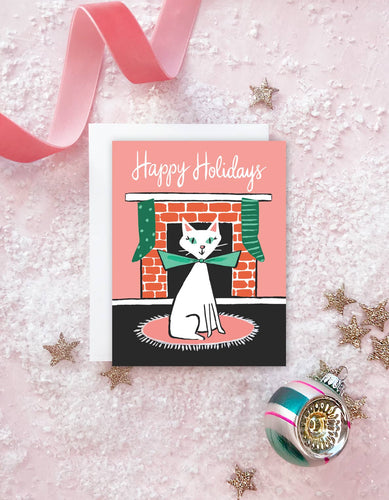 Retro Cat Holiday Card