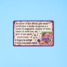 Certified Game Master, Dungeons, Art, Novelty ID Card