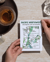 Pacific Northwest Adventure Postcard | Hand-Drawn Map Print