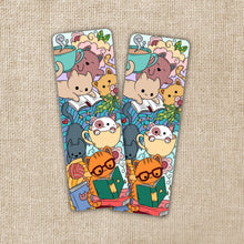 Reading Cat Pile Bookmark