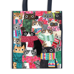 Wintry Cats Reusable Shopping Bag