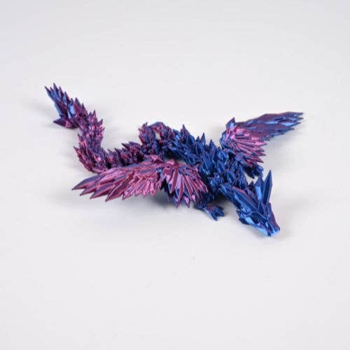 3D Printed Winged Dragon Scale Egg Fidget Toy - Multiple Colours: Purple Space