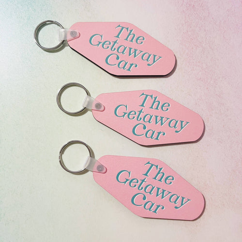 The Getaway Car Motel Style Keychain