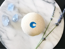 Crystal Core Bath Bomb with Celestite Crystal Inside