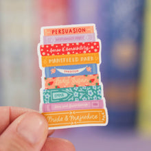 Jane Austen Book Stack Decal Sticker