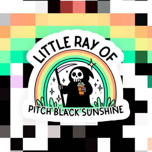 Little Ray of Pitch Black Sunshine Sticker