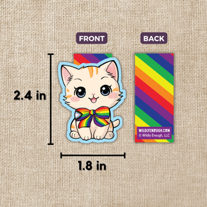 Pride Kitten Magnetic Bookmark