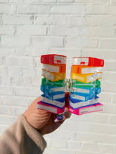 Booked Solid Book Stack Hair Claw for Readers in Rainbow