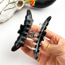 Mothman Rhinestone Acetate Hair Claw Clip: Black