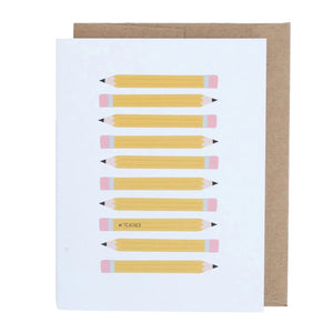 Pencils Teacher Greeting Card