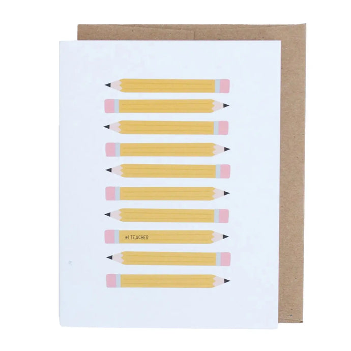 Pencils Teacher Greeting Card
