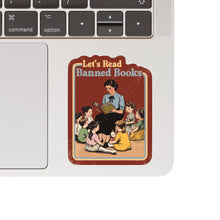 Let's Read Banned Book Reading Circle Vinyl Sticker