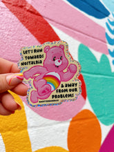 Let’s Run Towards Nostalgia Care Bear Vinyl Sticker