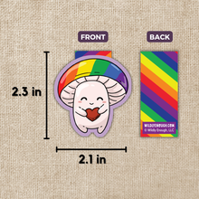 Gay Pride Mushroom Magnetic Bookmark