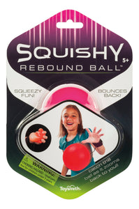 Squishy Rebound Ball With Wrist Strap - Assorted Colors